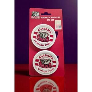 Alabama Crimson Tide Magnetic Bag Clips 2 Pc (piece) Set NEW